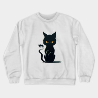 Black cat Crewneck Sweatshirt